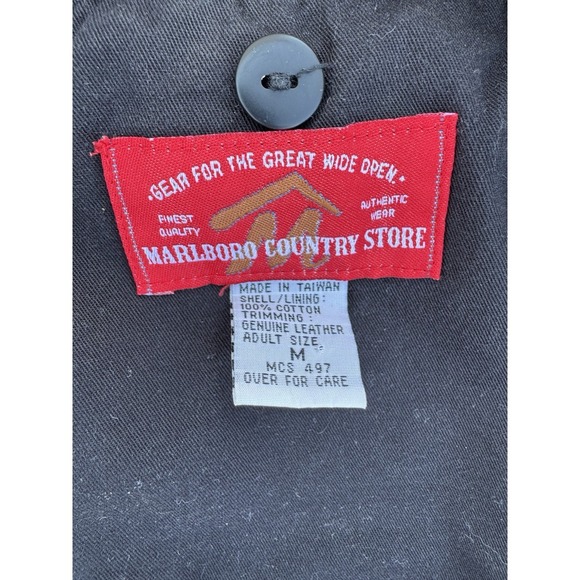Vintage Marlboro Country Store Chore Coat Jacket Men's Size Medium‎ Red Canvas - Picture 5 of 12